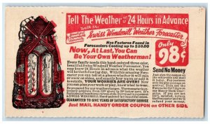 Swiss Windmill Weather Forecaster Illinois Merchandise Mart Advertising Postcard