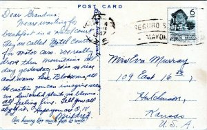Guadalupe Courts Motel Mexico City 1947 Postcard