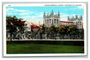 Vintage 1910's Postcard - Harper Memorial Library University of Chicago Illinois
