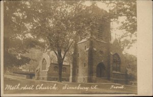 Simsbury Connecticut CT Methodist Church c1910 HP FOOTE Real Photo Postcard