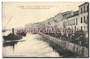 Old Postcard This Quai De La Bordigue Pche A Dorado bteaux of Mze and Balarde