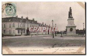 Old Postcard Chartres Place of Epars