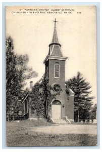 Newcastle ME, St. Patrick's Church Oldest Catholic Church New England Postcard