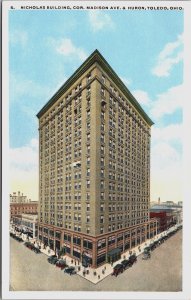 Nicholas Building Cor. Madison Avenue & Huron Toledo Ohio Vintage Postcard C142