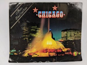 c1970s Chicago Deluxe View Folder Postcard 13 Photos Downtown Cars Skyline 5O
