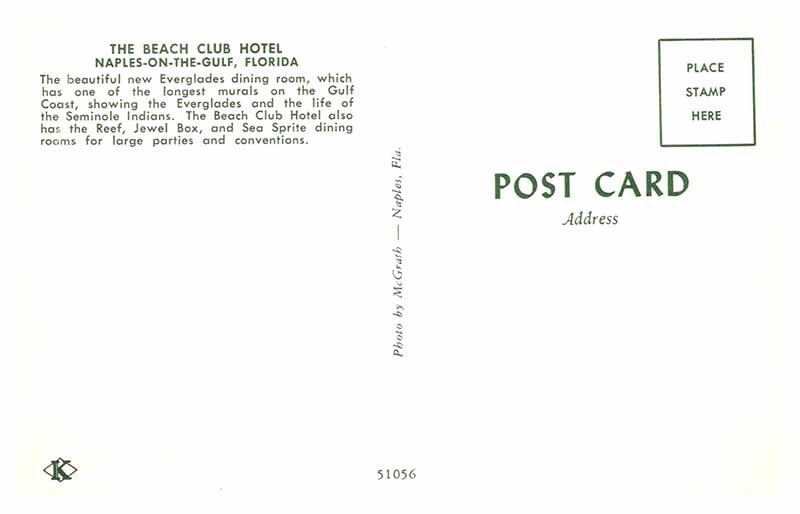 Postcard RESTAURANT SCENE Naples Florida FL AR2236