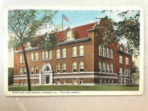 Vintage Postcard 1916 West Side High School, Aurora, Illinois (IL)