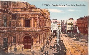 Ayuntamiento y Plaza de la Constitucion Sevilla Spain Unused 