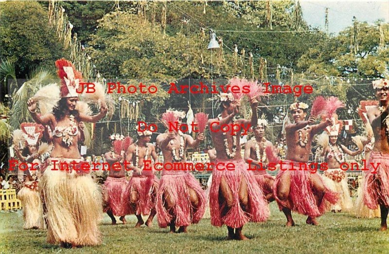 Native Ethnic Culture Costume, Tahiti,  Heiva, Group Ceremonial Dance