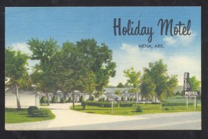 MENA ARKANSAS HOLIDAY MOTEL VINTAGE LINEN ADVERTISING POSTCARD