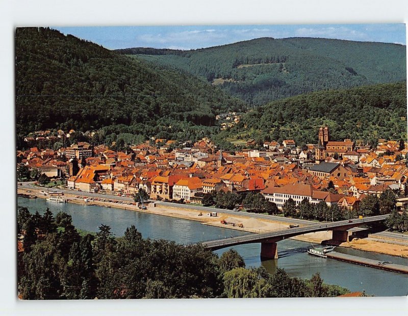 Postcard Eberbach am Neckar, Eberbach, Germany