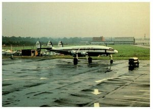 American Flyers Airline Constellation at Gatwick 1965 Airplane Postcard