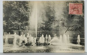 France VERSAILLES Bassin de l'Encelade Fountain in Park c1908 Postcard K13