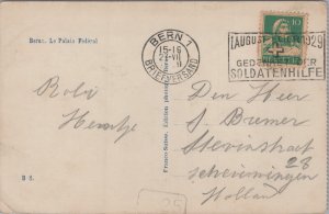 Switzerland Bern Bundespalast Vintage RPPC C391