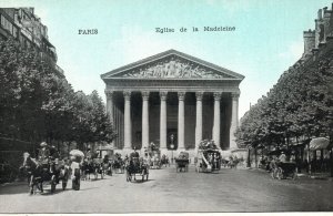 Vintage Postcard Eglise De La Madeleine Catholic Church in Paris France