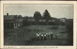 Wilton ME Scene at Blue Mountain Camps c1910 Postcard