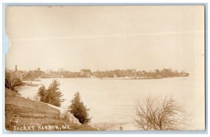 c1930's Scenic View Of Sacket Harbor New York NY RPPC Photo Vintage Postcard 