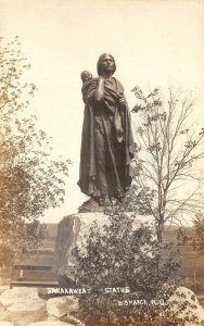 RPPC SAKAKAWEA STATUE Bismarck, ND Sacajawea Native Americana Vintage Postcard