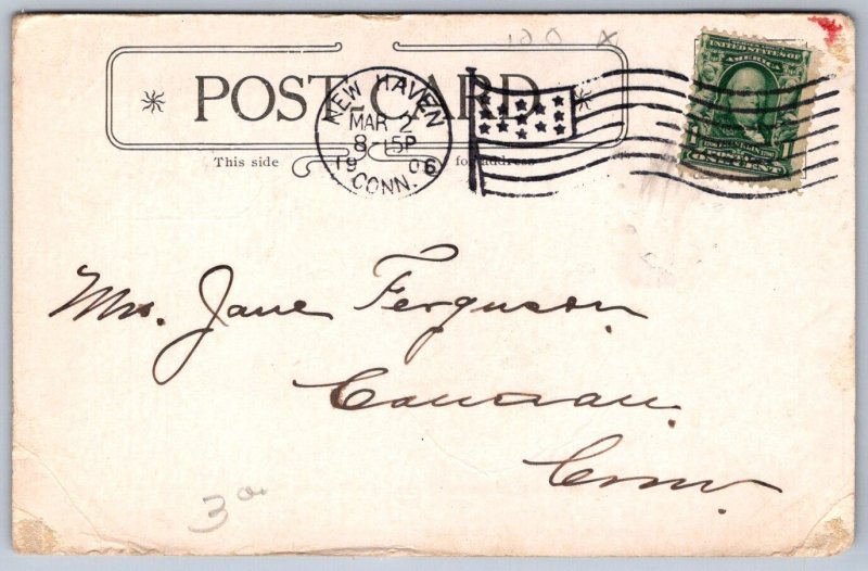 K44/ New Haven Connecticut Postcard c1910 Interior Armory Promenade 357