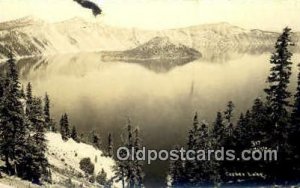 Paterson, Crater Lake, Oregon, USA Real Photo Unused paper glued on top edge,...