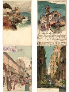 ITALIE  ITALY LITHO LITHOGRAPHY 210 CPA Pre - 1920