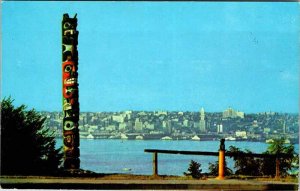 Postcard NATIVE INDIAN SCENE Seattle Washington WA AM4468