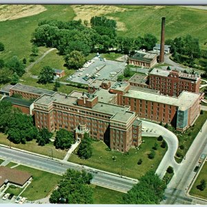 c1960s Davenport IA Aerial Mercy Hospital Medical Center Lombard St Briegel A208