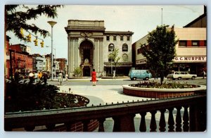 York Pennsylvania PA Postcard Square View Downtown Section Building 1960 Vintage