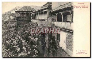 Postcard Old Granada Alhambra Peinador of the Queen there Generalife