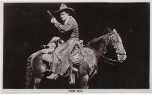 Tom Mix Hollywood Cowboy Western Film Star Real Photo Postcard