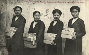 PC CPA VIETNAM, INDO CHINA, TONKIN, HANOI, FEMMES, Vintage Postcard (b20365)