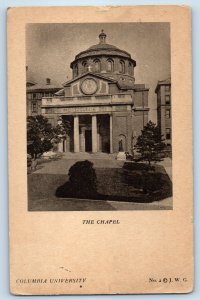 1927 New York City NY Vintage Postcard The Chapel Columbia University Building