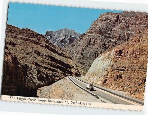 Postcard The Virgin River Gorge Interstate 15 Utah-Arizona USA