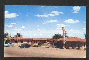 AMARILLO TEXAS ROUTE 66 SKYLINE MOEL COFFEE SHOP OLD CARS VINTAGE POSTCARD