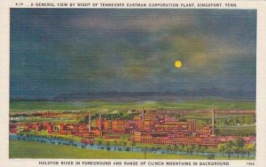 Tennessee Kingsport A General View By Night Of Tennessee Eastman Corporation ...