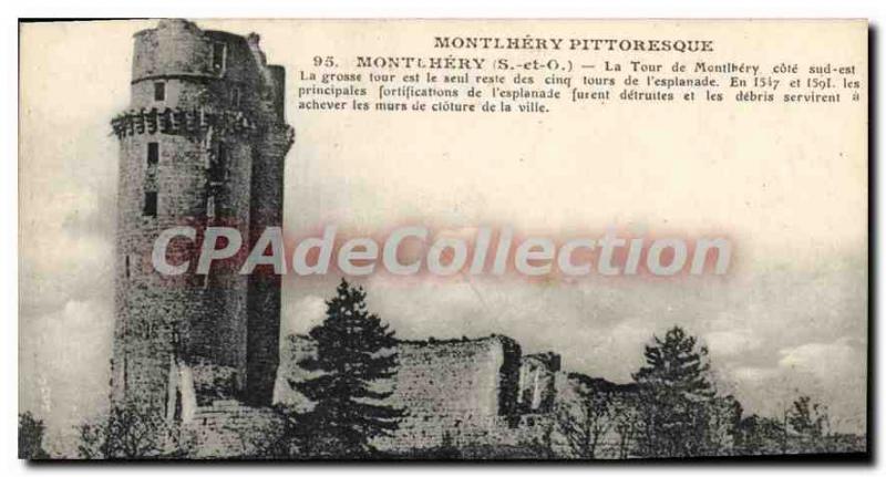 Picturesque Old Postcard Montlhery Montlhery Montlhery S and O tower south co...