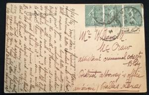 Postcard Used 234 Avignon France Palais des Papes XIV ND LB