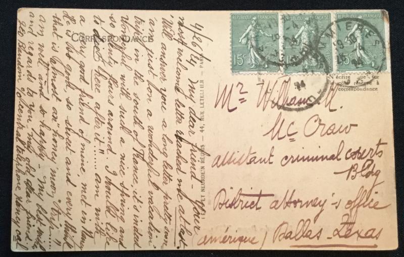 Postcard Used 234 Avignon France Palais des Papes XIV ND LB