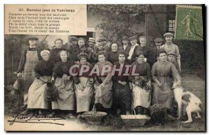 Postcard Old Wine Harvest Last harvest date TOP