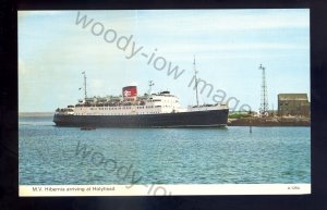 f2343 - British Railways Ferry - Hibernia arriving at Holyhead - postcard