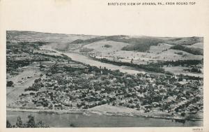 Bird's Eye View of Athens PA, Pennsylvania - From Round Top