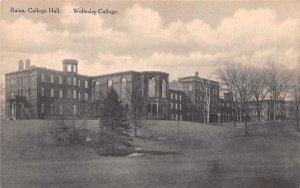 Ruins College Hall Wellesley, Massachusetts Postcard
