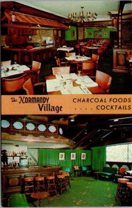 Vtg Minneapolis Minnesota MN Hotel Normandy Village Restaurant 1950s Postcard