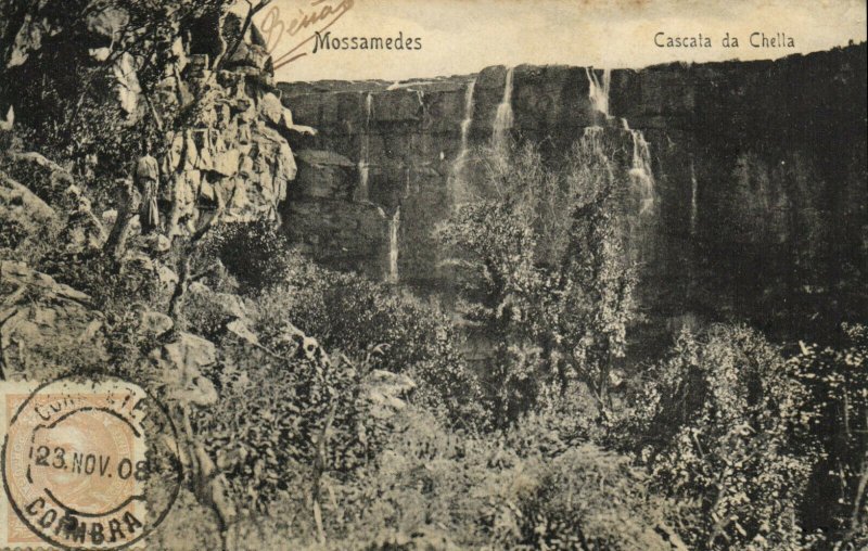 PC CPA MOZAMBIQUE, MOSSAMEDES, CASCATA DA CHELLA, Vintage Postcard (b24895)