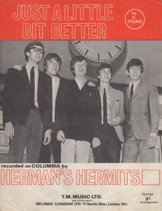 Just A Little Bit Better Hermans Hermits Sheet Music