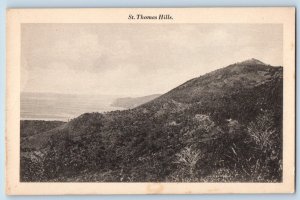 US Virgin Islands West Indies Postcard St. Thomas Hills c1920's Unposted