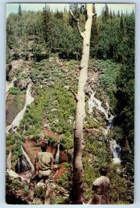 1960 Beaver Utah Postcard Red Falls Puffer Lake East Scenic Interest Enroute