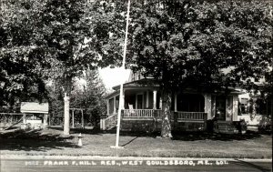 West Gouldsboro Maine ME Hill Residence Vintage Real Photo Postcard