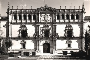 Vintage Postcard Real Photo Alcala De Henares University Building Madrid Spain