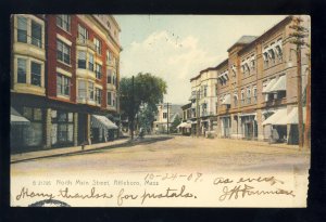 Attleboro, Massachusetts/Mass/MA Postcard, North Main Street, 1907!